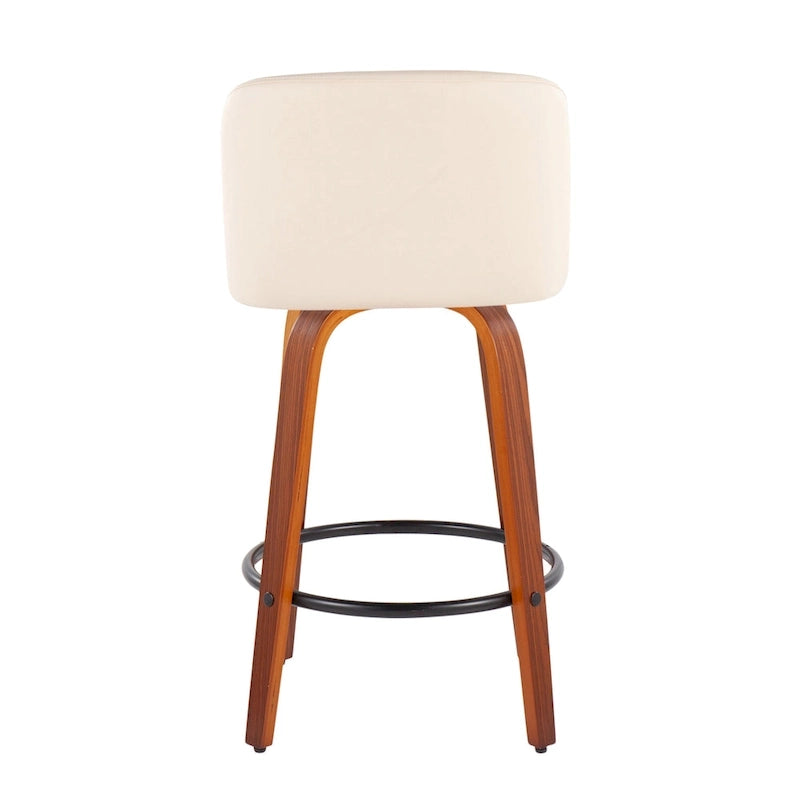 Carson Carrington Vallberga 26 Counter Stool with Black Round Footrest (Set of 2)