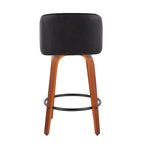 Carson Carrington Vallberga 26 Counter Stool with Black Round Footrest (Set of 2)