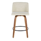 Carson Carrington Vallberga 26 Counter Stool with Black Round Footrest (Set of 2)