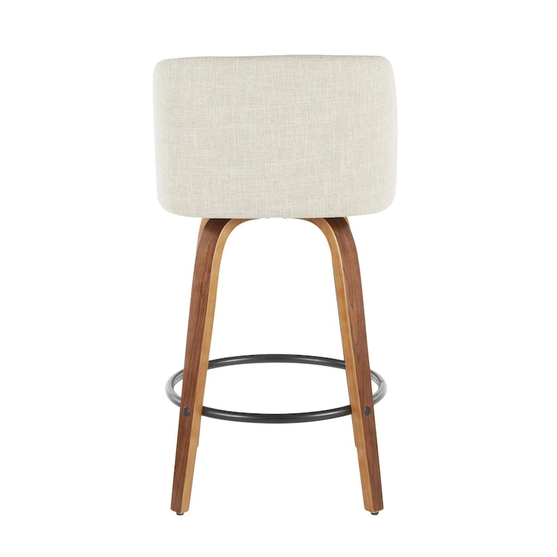 Carson Carrington Vallberga 26 Counter Stool with Black Round Footrest (Set of 2)