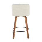 Carson Carrington Vallberga 26 Counter Stool with Black Round Footrest (Set of 2)