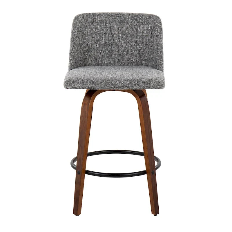 Carson Carrington Vallberga 26 Counter Stool with Black Round Footrest (Set of 2)