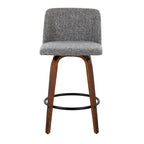 Carson Carrington Vallberga 26 Counter Stool with Black Round Footrest (Set of 2)