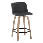 Carson Carrington Vallberga 26 Fixed-Height Counter Stool With Whitewashed Wood Base (Set of 2)