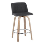Carson Carrington Vallberga 26 Fixed-Height Counter Stool With Whitewashed Wood Base (Set of 2)