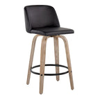 Carson Carrington Vallberga 26 Fixed-Height Counter Stool With Whitewashed Wood Base (Set of 2)