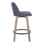 Carson Carrington Vallberga 26 Fixed-Height Counter Stool With Whitewashed Wood Base (Set of 2)