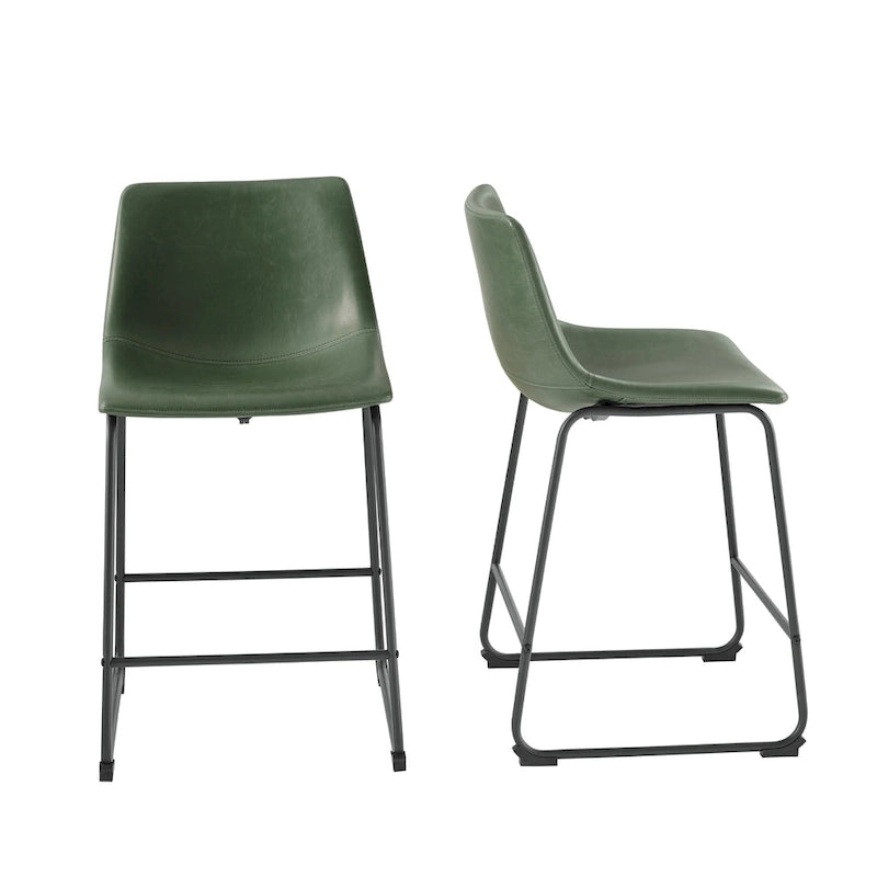 Middlebrook Prusiner 26-inch Faux Leather Counter Stool (Set of 2)