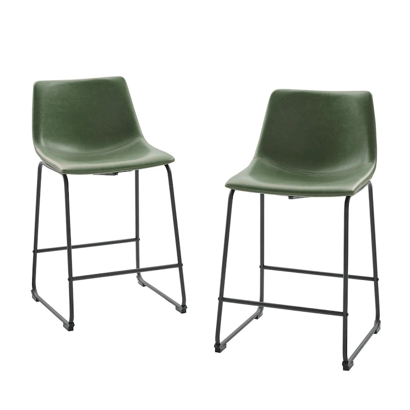 Middlebrook Prusiner 26-inch Faux Leather Counter Stool (Set of 2)
