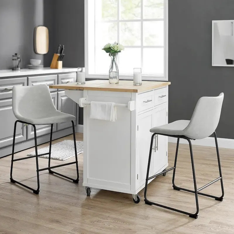 Middlebrook Prusiner 26-inch Faux Leather Counter Stool (Set of 2)