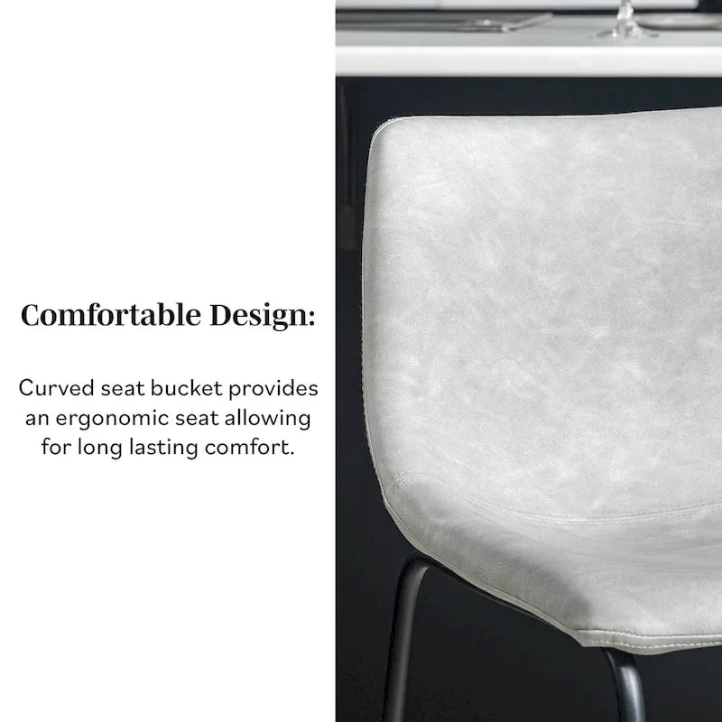 Middlebrook Prusiner 26-inch Faux Leather Counter Stool (Set of 2)