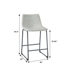 Middlebrook Prusiner 26-inch Faux Leather Counter Stool (Set of 2)