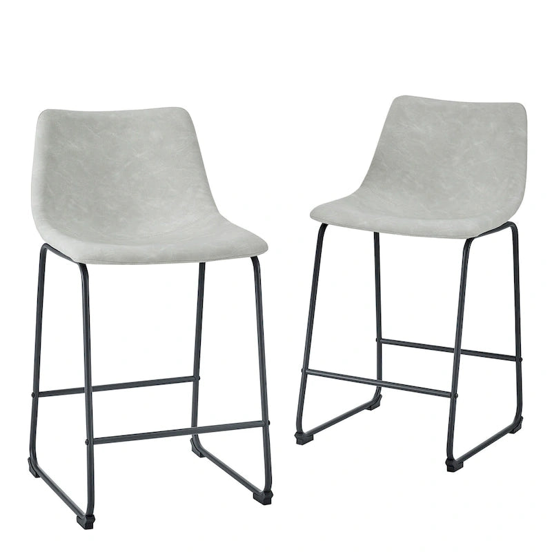 Middlebrook Prusiner 26-inch Faux Leather Counter Stool (Set of 2)