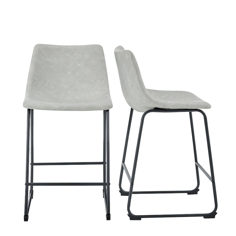 Middlebrook Prusiner 26-inch Faux Leather Counter Stool (Set of 2)