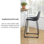 Middlebrook Prusiner 26-inch Faux Leather Counter Stool (Set of 2)