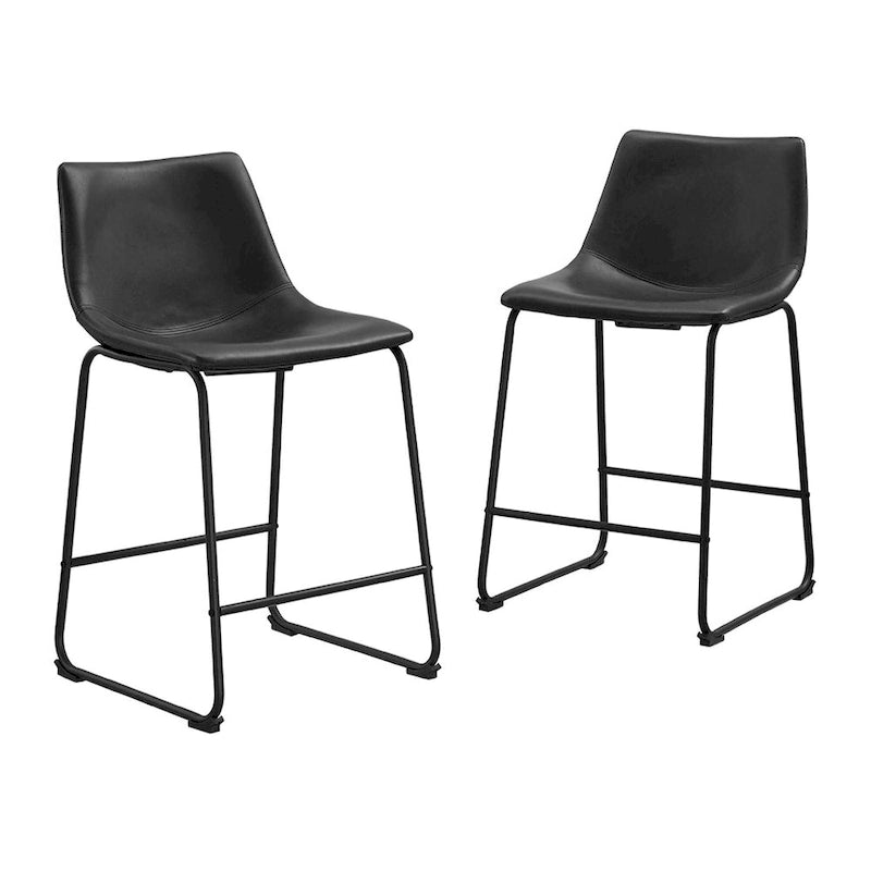 Middlebrook Prusiner 26-inch Faux Leather Counter Stool (Set of 2)