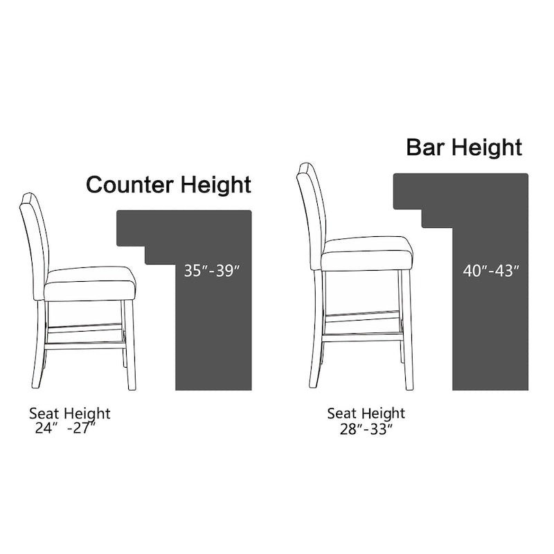28 Inches Fabric Barstools Upholstered Bar stools Pub Chairs with Back and Silver Nailhead Trim Set of 2