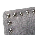 28 Inches Fabric Barstools Upholstered Bar stools Pub Chairs with Back and Silver Nailhead Trim Set of 2