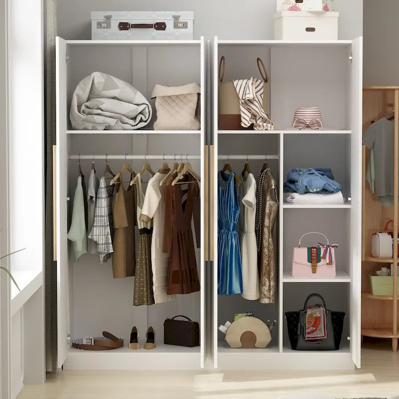 63W x 70.9H Armoire Two Cabinet With Four Doors Large