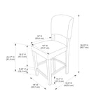 Falesti Faux Leather 24.17-inch Espresso Counter Stool
