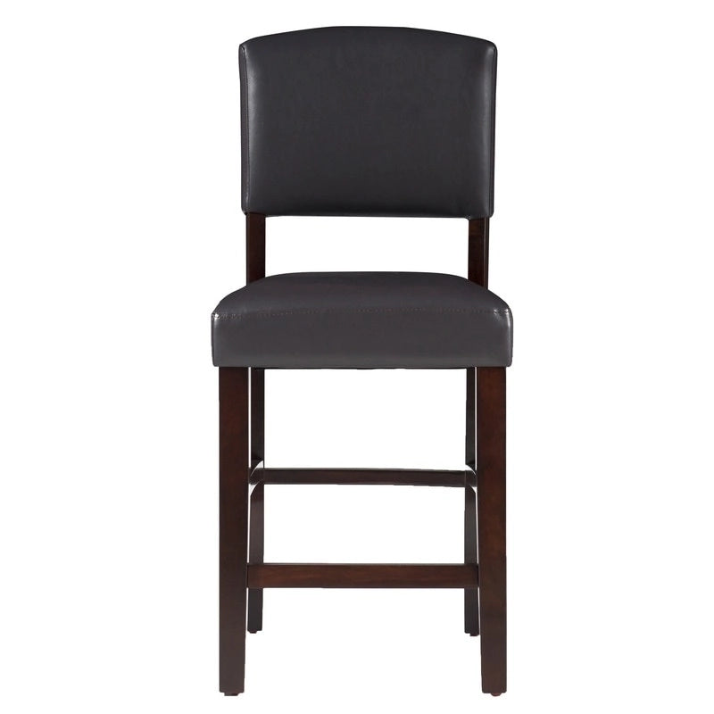 Falesti Faux Leather 24.17-inch Espresso Counter Stool