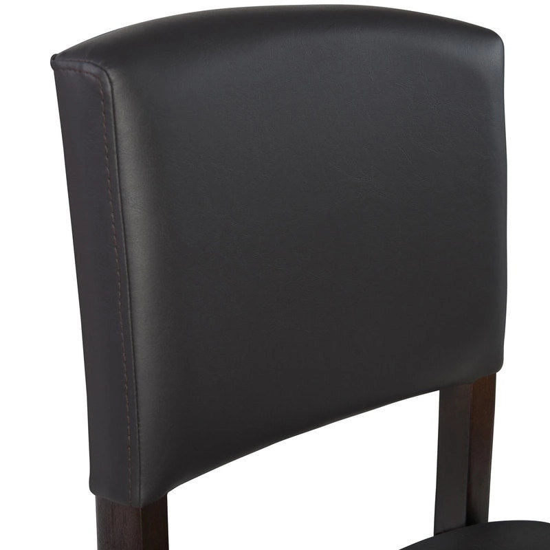 Falesti Faux Leather 24.17-inch Espresso Counter Stool