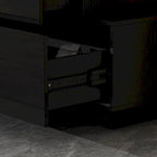 High Glossy Six-Drawer Dresser Chest with Off-Set Design (Black/White)