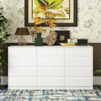 12 Drawer Dresser for Bedroom with Deep Drawers Large Floor Wood Chest