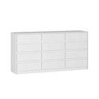 12 Drawer Dresser for Bedroom with Deep Drawers Large Floor Wood Chest
