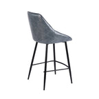 Porthos Home Ula Counter Stools Set of 2, PU Leather Upholstery, Iron Legs