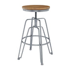 Aimes Wood and Metal 25-29 Inch Adjustable Stool