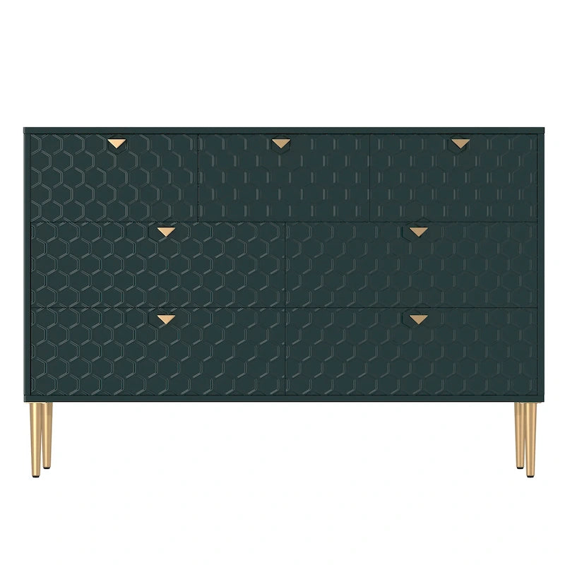 Morden Wood Furniture 7 Drawer Dresser Chest
