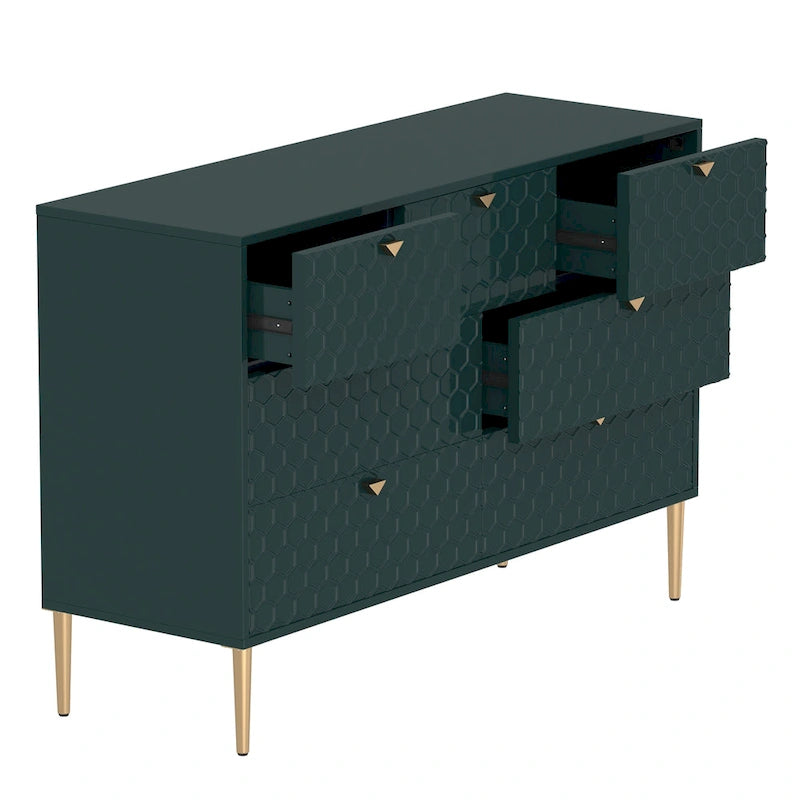 Morden Wood Furniture 7 Drawer Dresser Chest