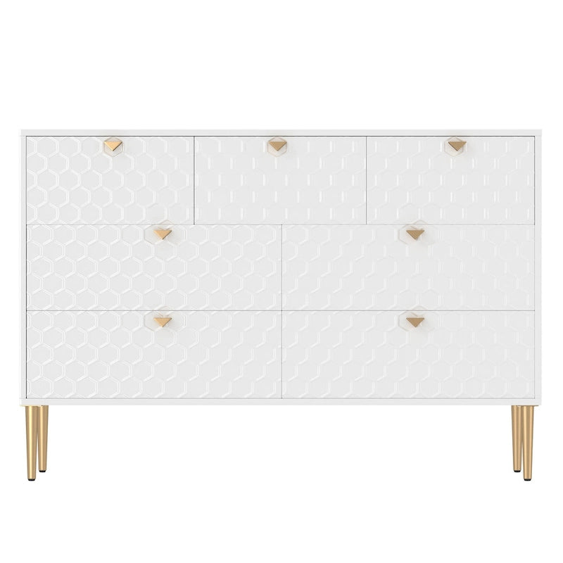 Morden Wood Furniture 7 Drawer Dresser Chest