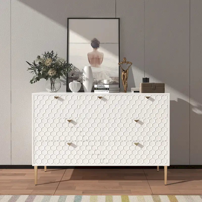 Morden Wood Furniture 7 Drawer Dresser Chest