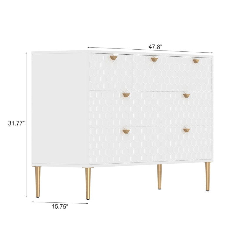 Morden Wood Furniture 7 Drawer Dresser Chest