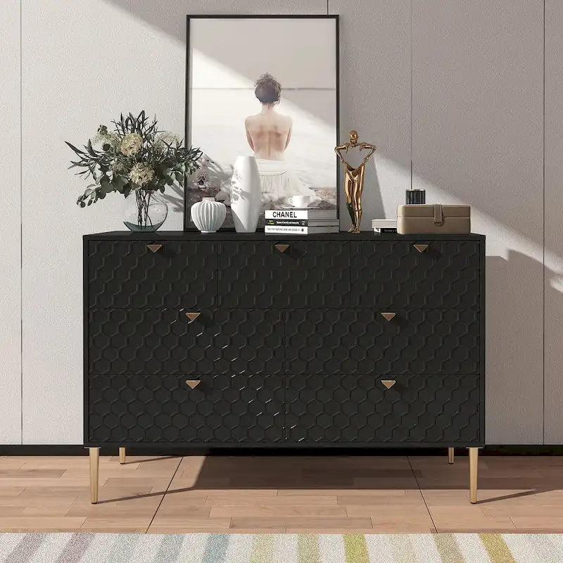 Morden Wood Furniture 7 Drawer Dresser Chest