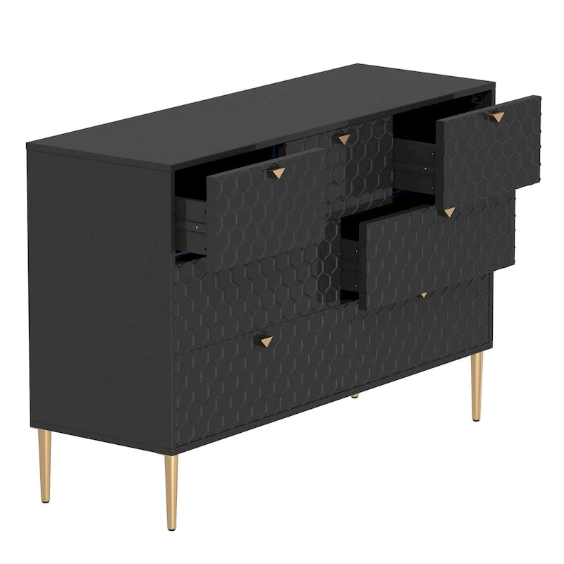 Morden Wood Furniture 7 Drawer Dresser Chest