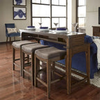 Aspen Skies Russet Brown Upholstered Console Stool (Single Stool Only)