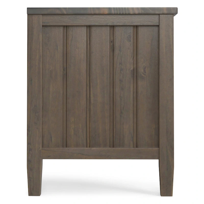 WYNDENHALL Rowan SOLID WOOD 50 Wide Contemporary TV Media Stand in Smoky Brown For TVs upto 55 inches - 16d x 50 w x 20h