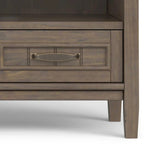 WYNDENHALL Rowan SOLID WOOD 50 Wide Contemporary TV Media Stand in Smoky Brown For TVs upto 55 inches - 16d x 50 w x 20h