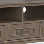 WYNDENHALL Rowan SOLID WOOD 50 Wide Contemporary TV Media Stand in Smoky Brown For TVs upto 55 inches - 16d x 50 w x 20h