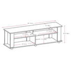 Bakersfield Black Wooden TV Stand, for TVs up to 75