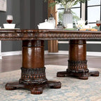 Furniture of America Abeena Traditional Cherry 120-inch Expandable Table