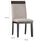 Strick & Bolton Edmonia Espresso Upholstered Side Chairs (Set of 2)