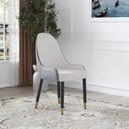 set of 2 Modern PU Leather Dining Chairs