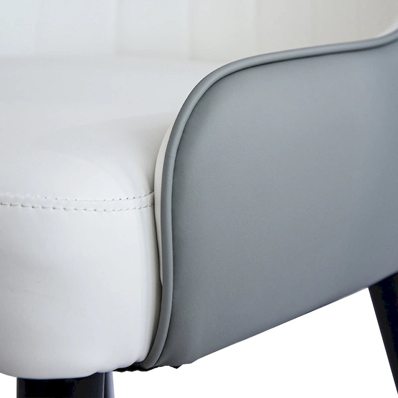 set of 2 Modern PU Leather Dining Chairs