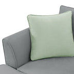 112*87 Sectional Sofa Couches Living Room Sets 7 Seats Modular Sectional Sofa with 3 Pillows, Grey