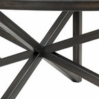 Contemporary Glass Coffee Table with Wood Base