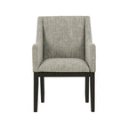 Burkhaus Dark Brown Dining Upholstered Arm Chair, Set of 2 - 21W x 24D x 36H